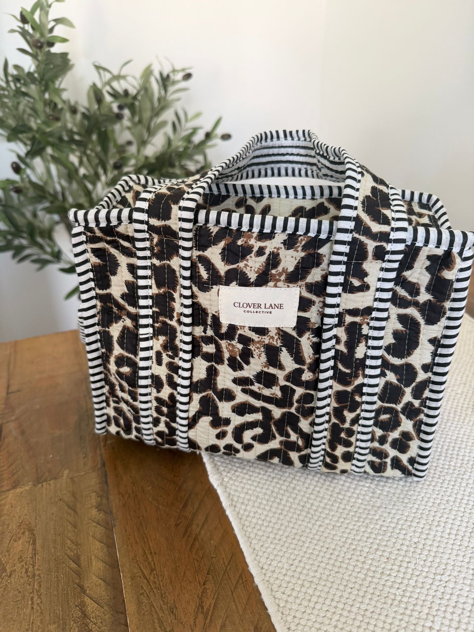 Mini Crossbody Leopard Print Tote Bag
