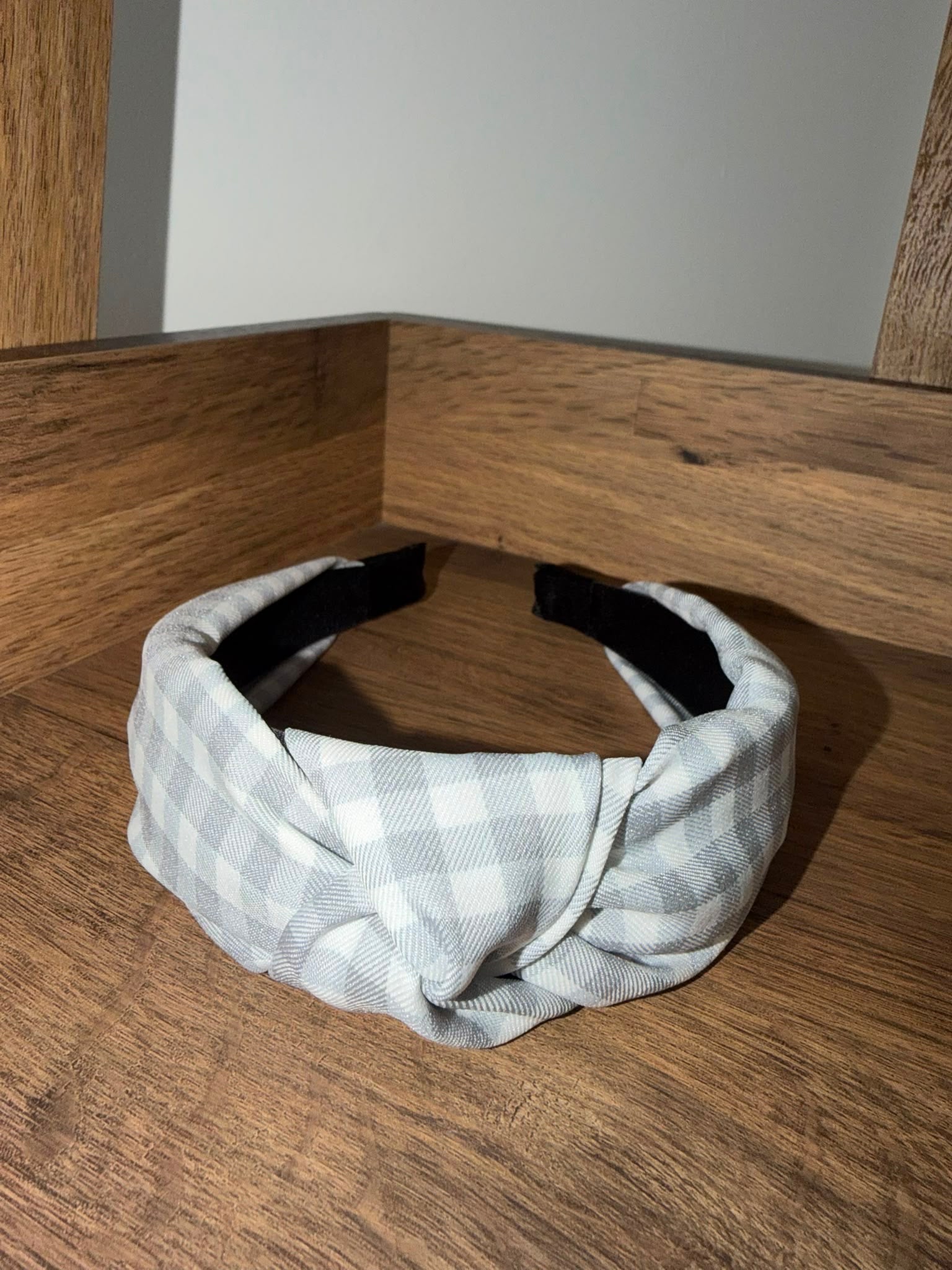 Gingham Knot Headband