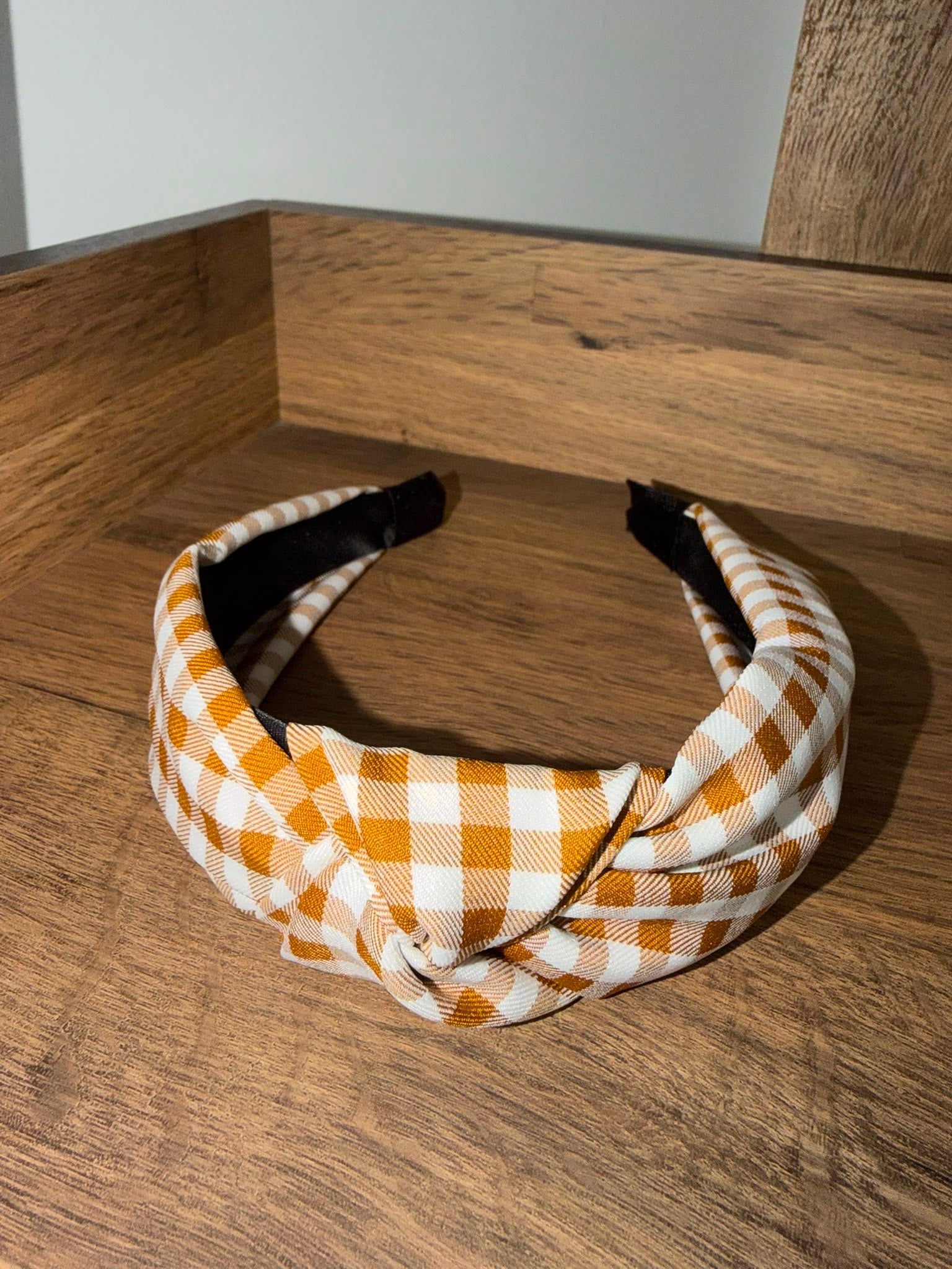 Gingham Knot Headband