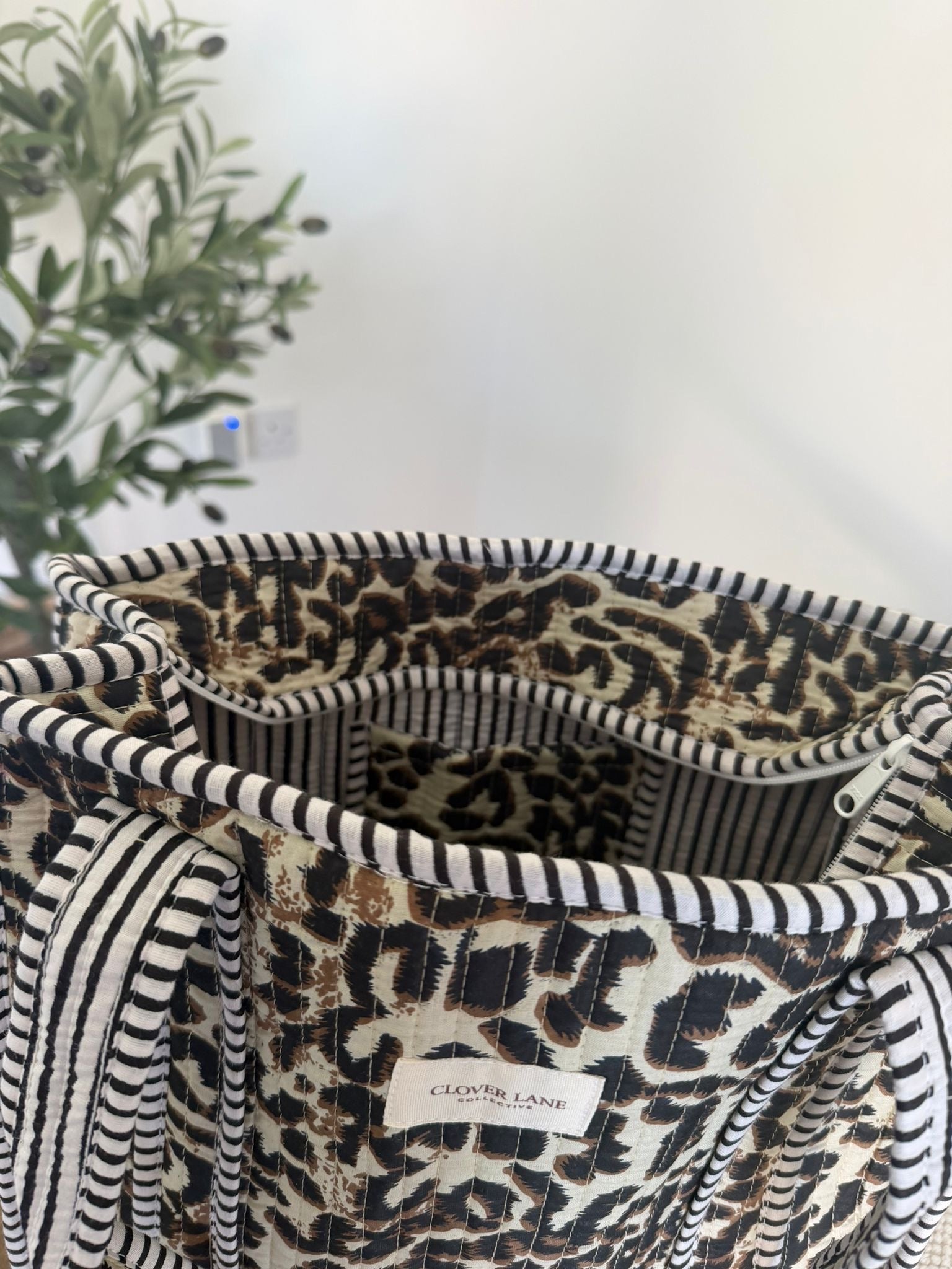 Medium Leopard Print Tote Bag