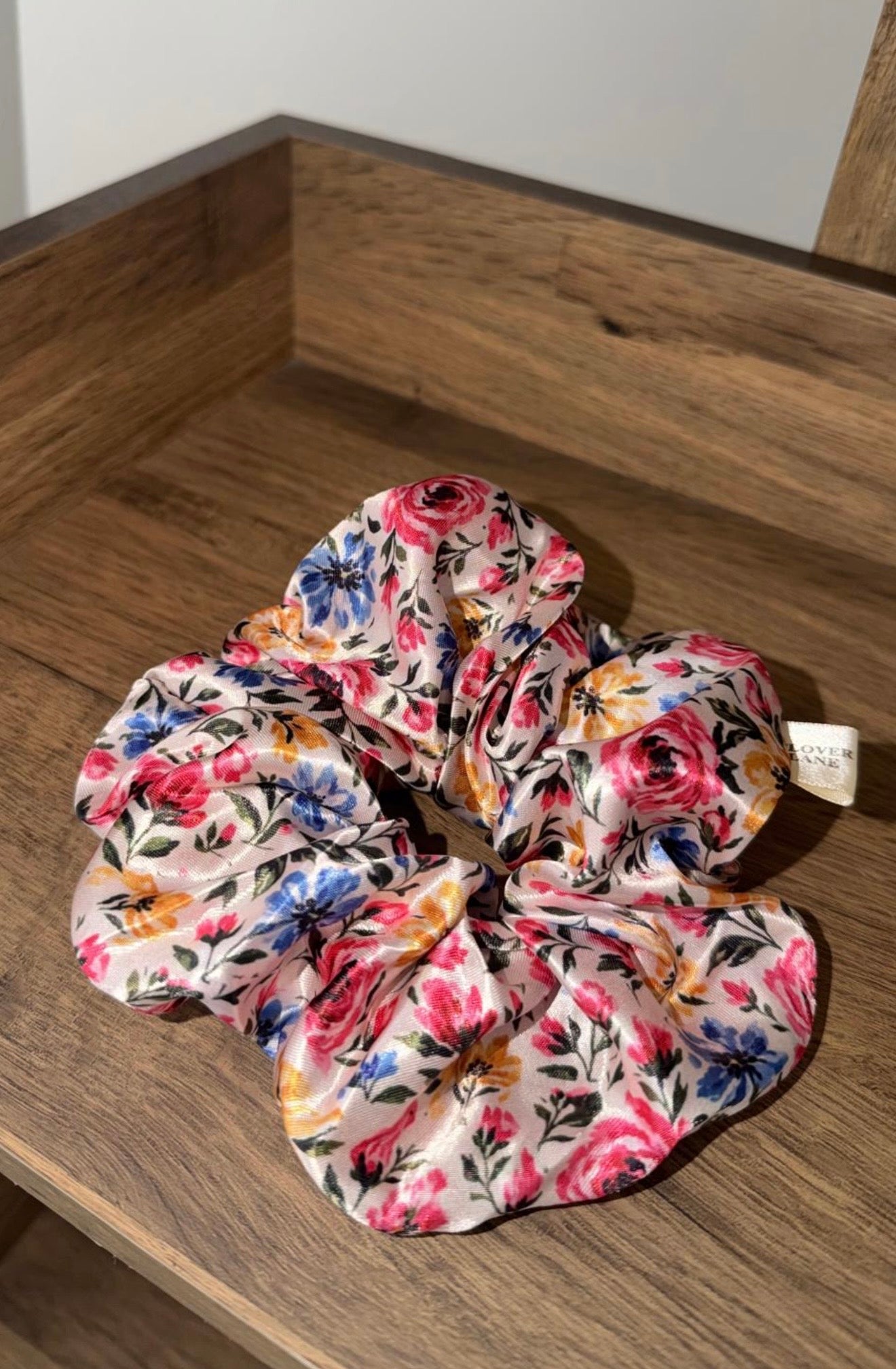 Summer Bloom Satin Scrunchie